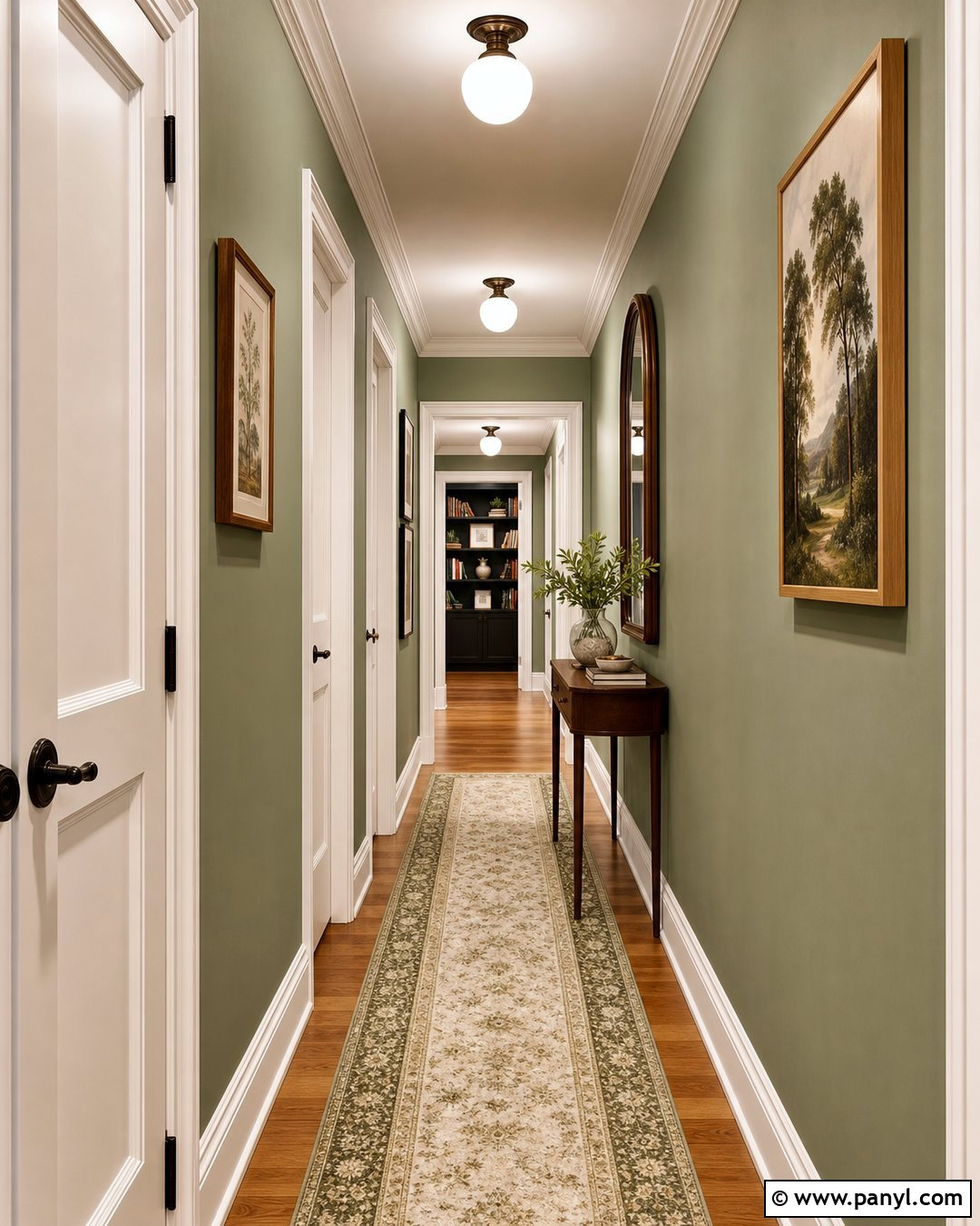 Sage Green Hallway - 50 sage green walls