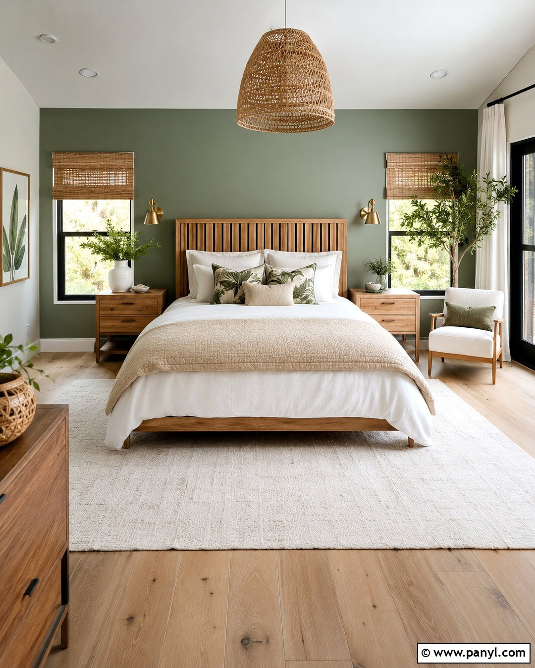 Sage Green Headboard Wall - 20 Green Headboard Wall Ideas