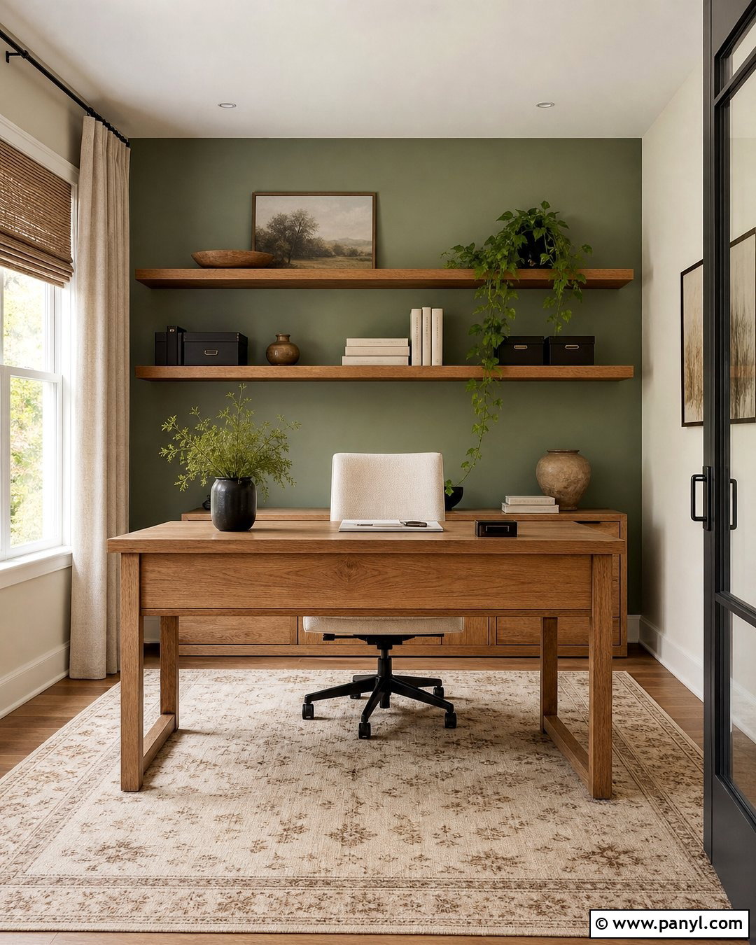 Sage Green Home Office Accent Wall - 20 Cream Walls With Sage Green Accent Wall Ideas