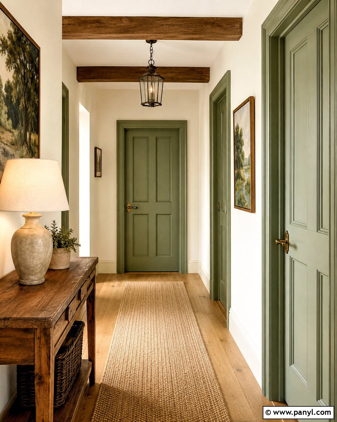 Sage Green Interior Doors With Cream Walls - 20 painted interior doors colour schemes
