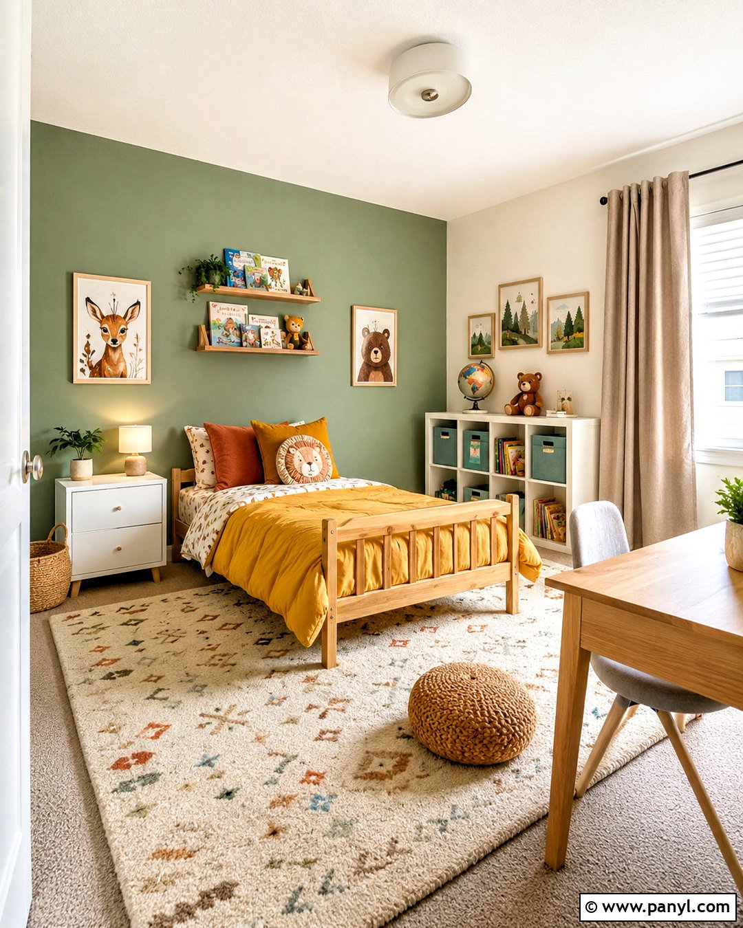Sage Green Kids Bedroom Wall - 40 Sage Green Accent Wall Ideas