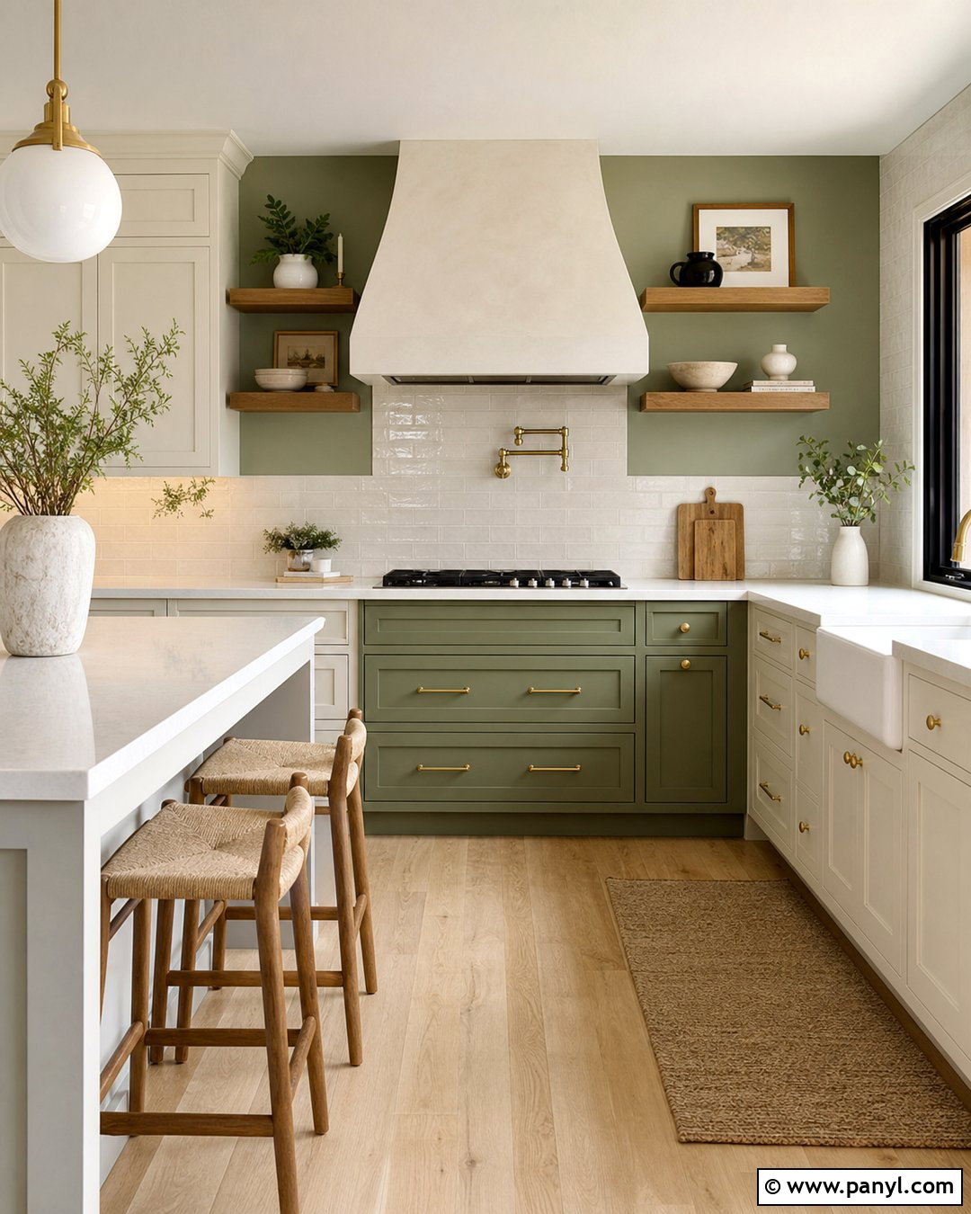 Sage Green Kitchen Accent Wall - 20 Cream Walls With Sage Green Accent Wall Ideas