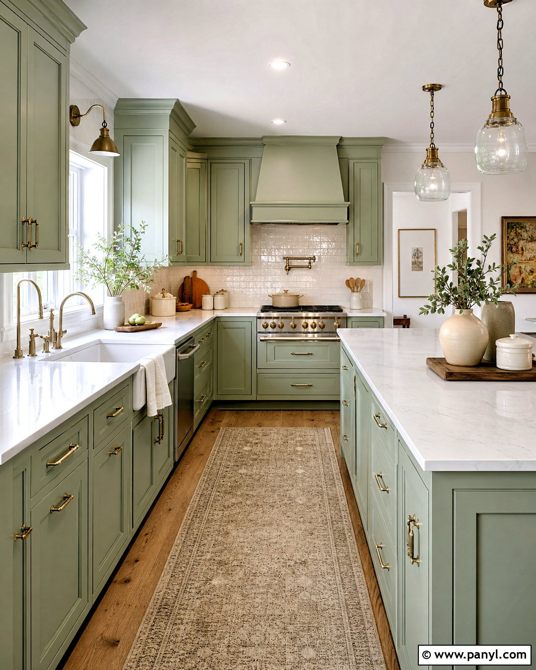 Sage Green Kitchen Cabinets With White Countertops - 20 sage green kitchen ideas