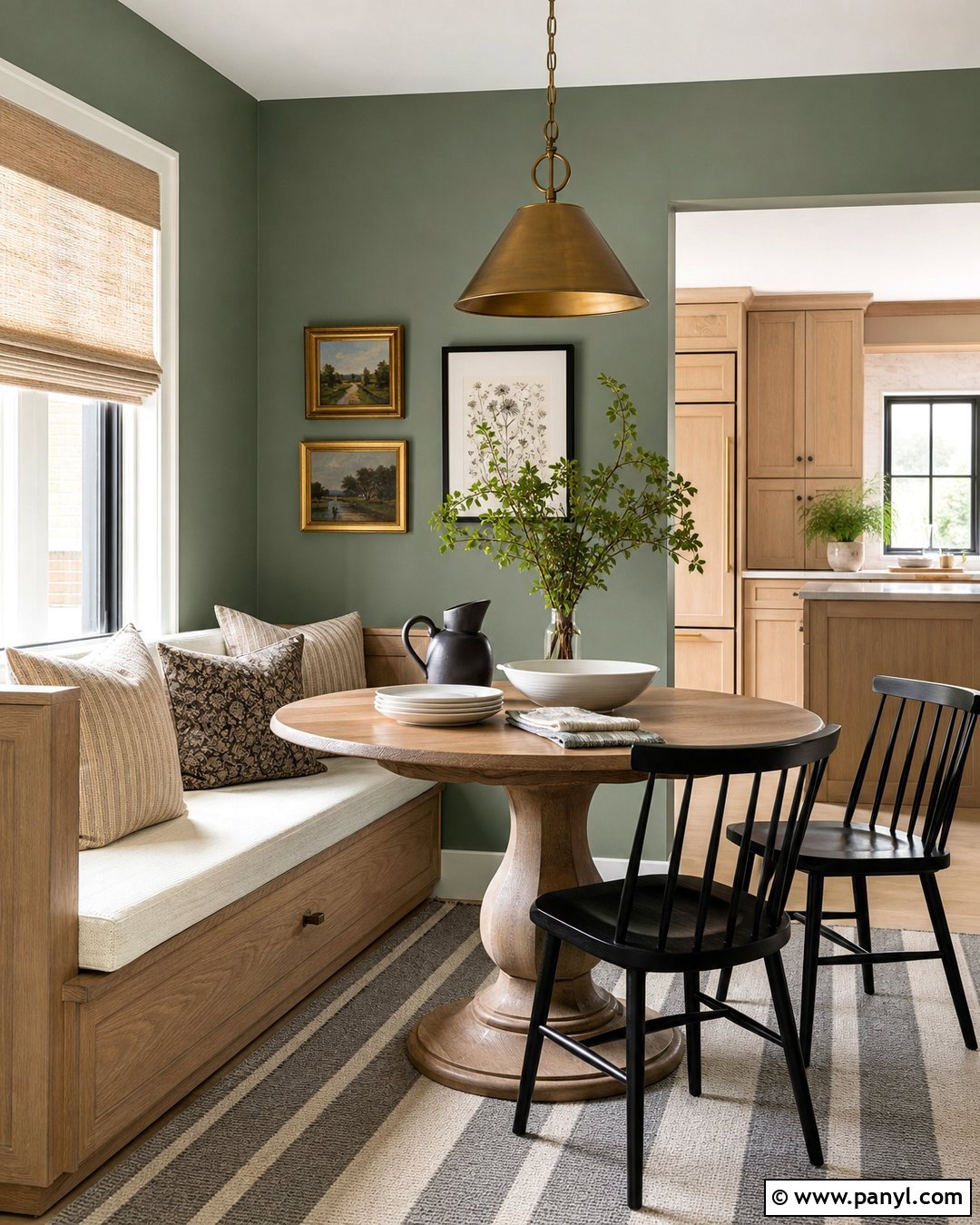 Sage Green Kitchen Dining Wall - 30 Green Color Wall Ideas