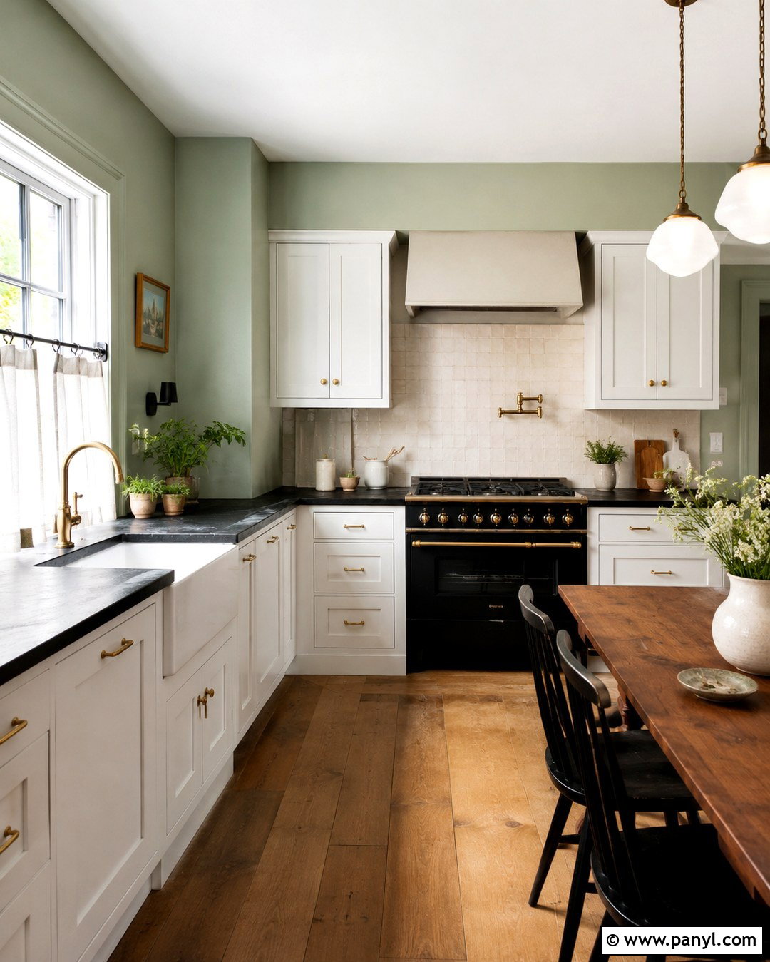 Sage Green Kitchen Walls - 20 Wall Color For Black And White Kitchen Ideas