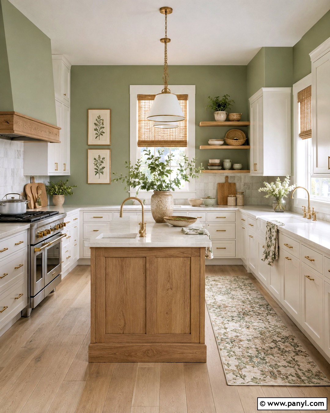 Sage Green Kitchen Walls - 35 white kitchen cabinets wall color ideas