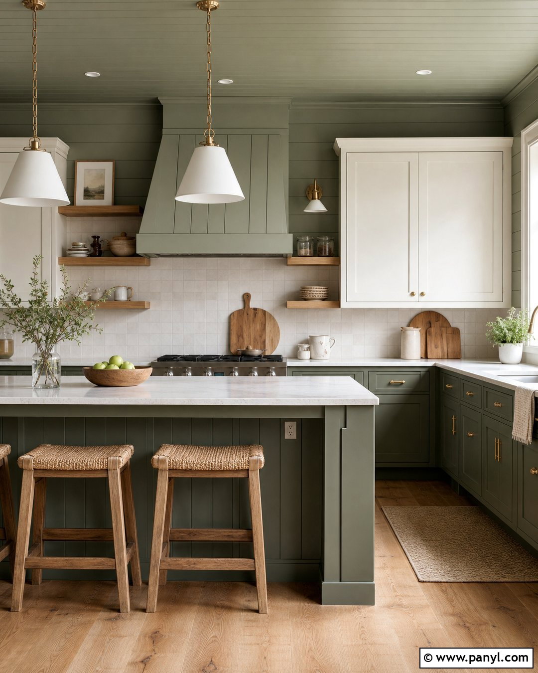 Sage Green Kitchen Walls And Ceiling - 30 green walls and ceiling ideas