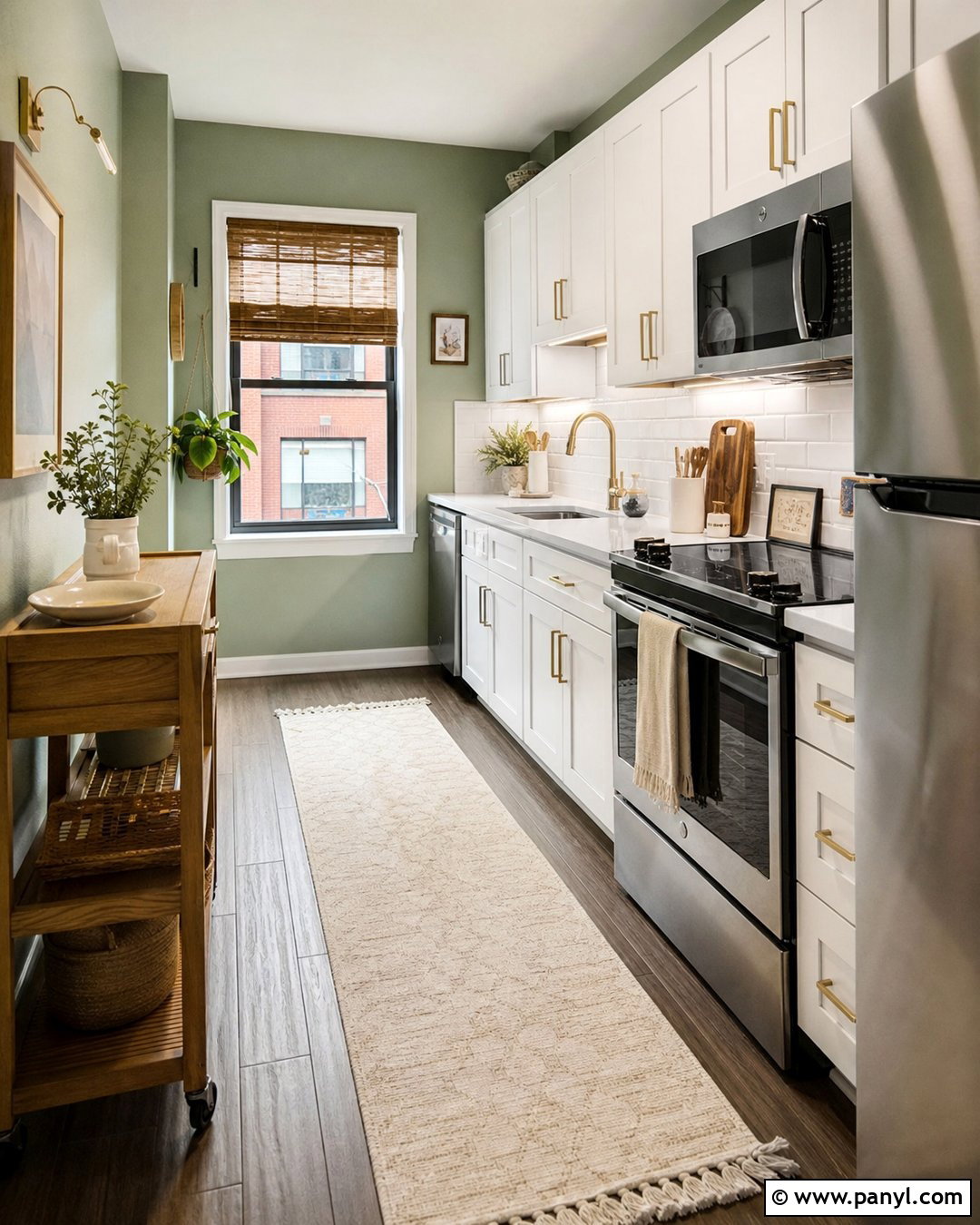 Sage Green Kitchen Walls In An Apartment - 45 sage green kitchen walls