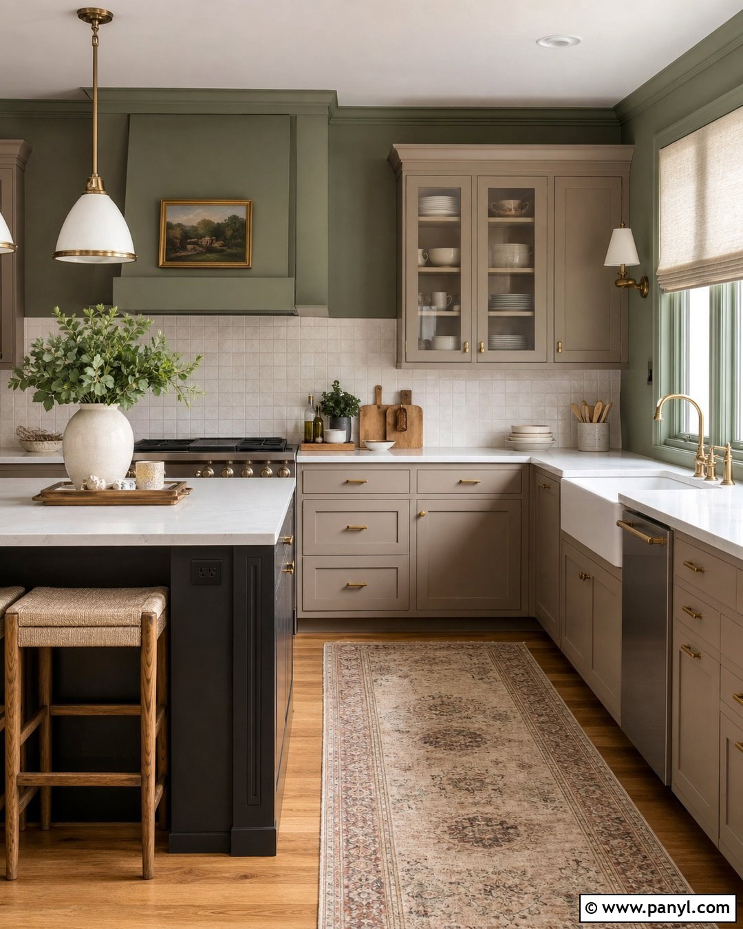 Sage Green Kitchen Walls With Gray Cabinets - 45 sage green kitchen walls