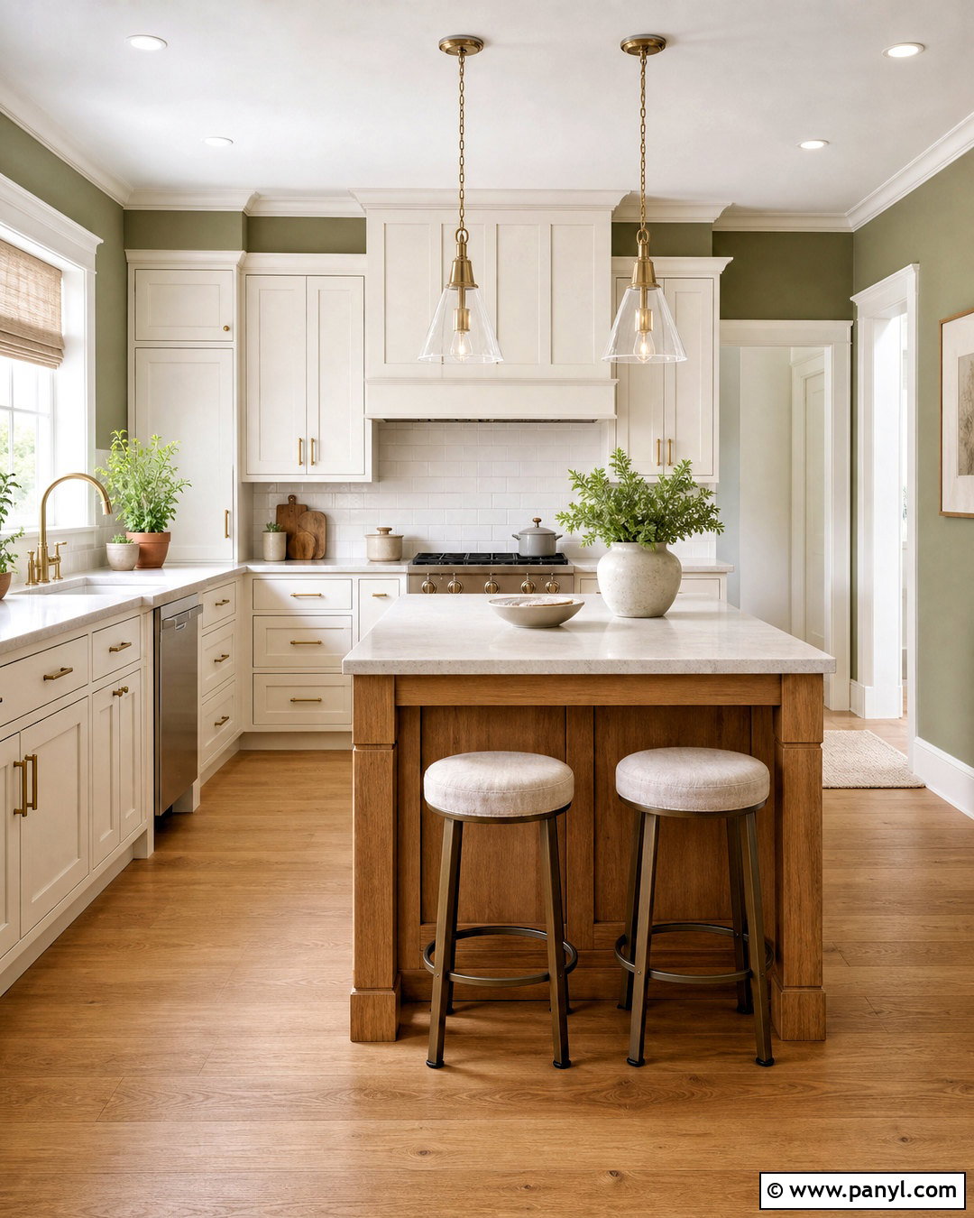 Sage Green Kitchen Walls With White Cabinets - 20 green paint kitchen walls