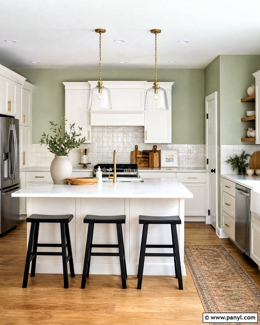 Sage Green Kitchen Walls With White Cabinets - 20 sage green wall paint ideas