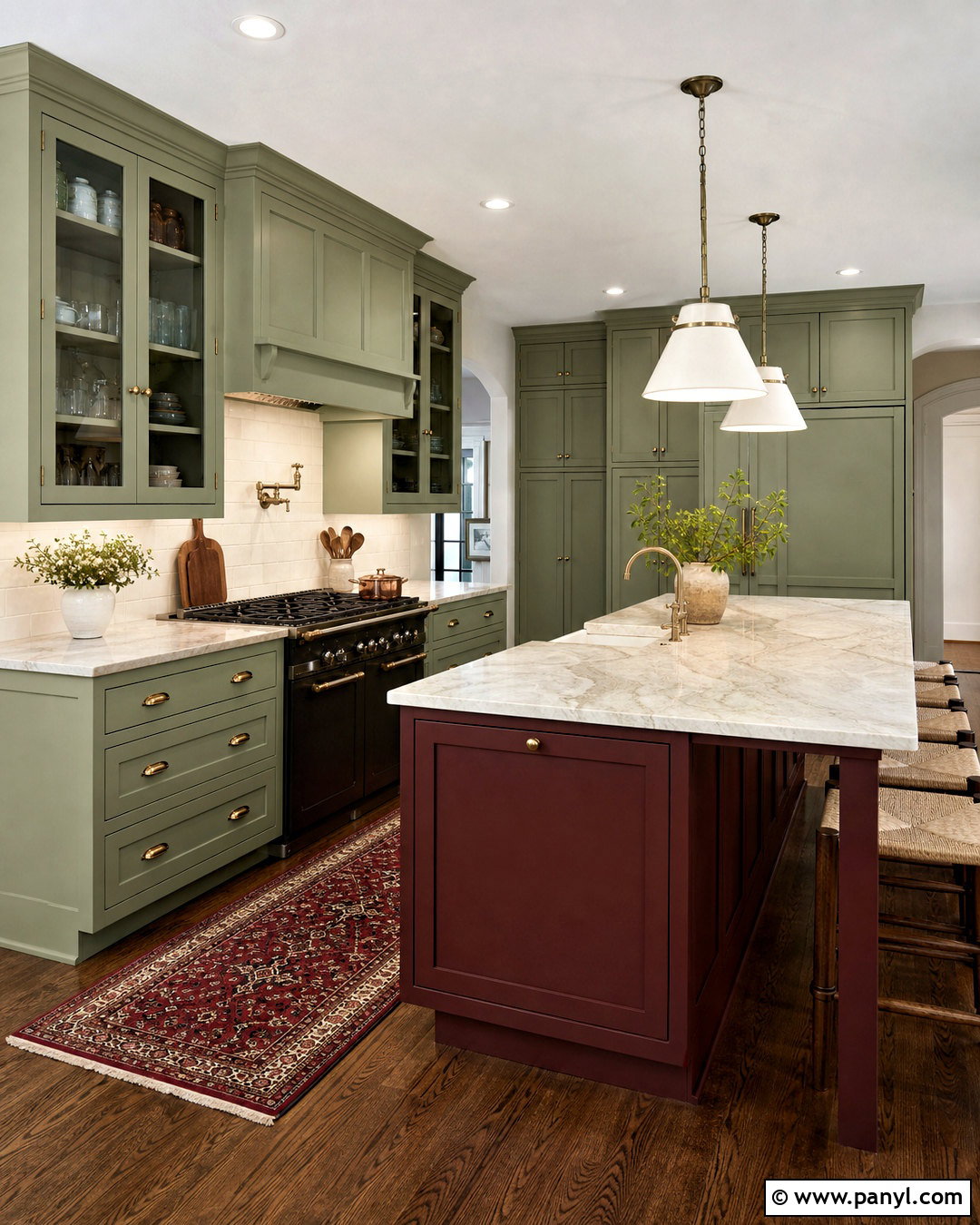 Sage Green Kitchen With Burgundy - 20 sage green kitchen colour scheme ideas