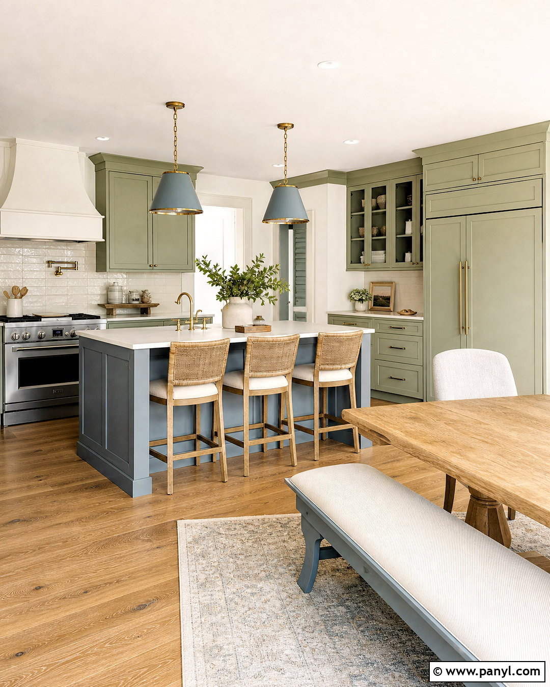 Sage Green Kitchen With Dusty Blue - 20 sage green kitchen colour scheme ideas