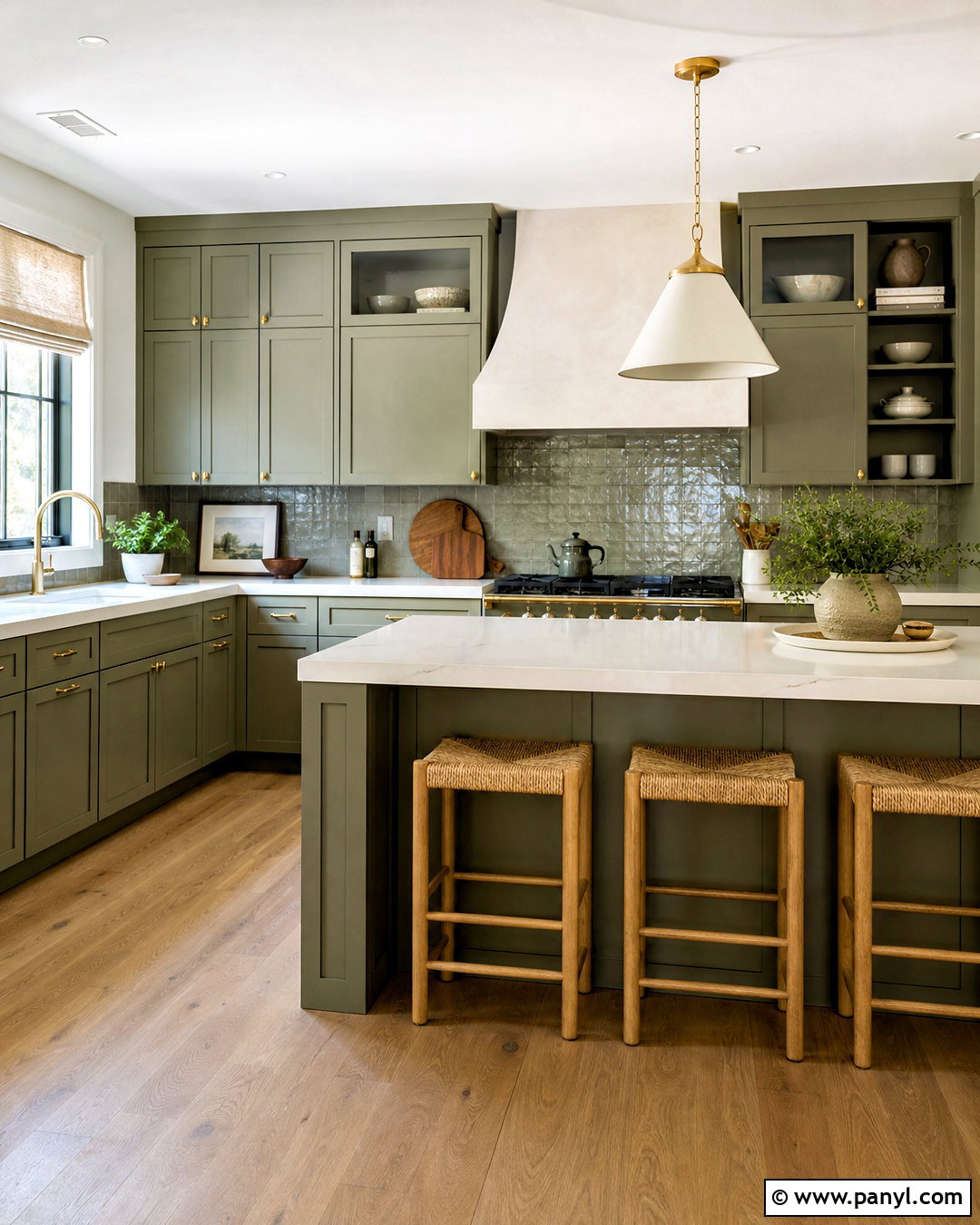 Sage Green Kitchen With Gray Zellige Tile - 20 sage green and grey kitchen ideas