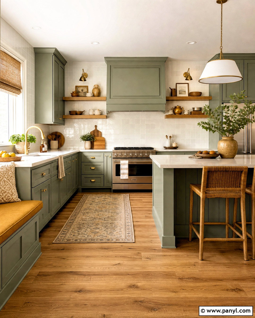 Sage Green Kitchen With Mustard Yellow - 20 sage green kitchen colour scheme ideas