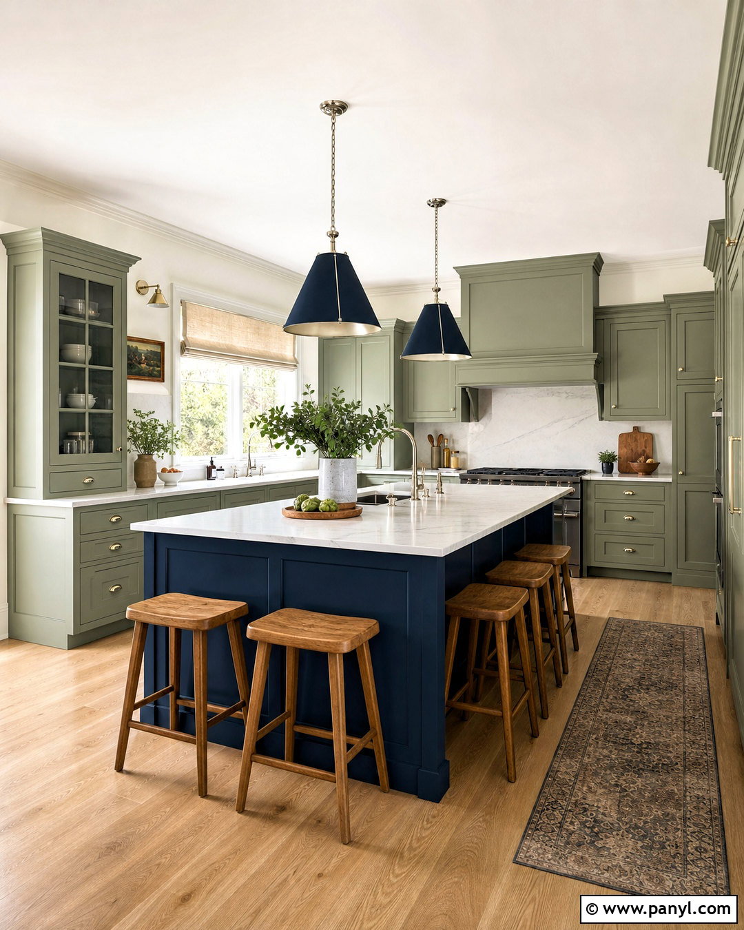 Sage Green Kitchen With Navy Blue - 20 sage green kitchen colour scheme ideas