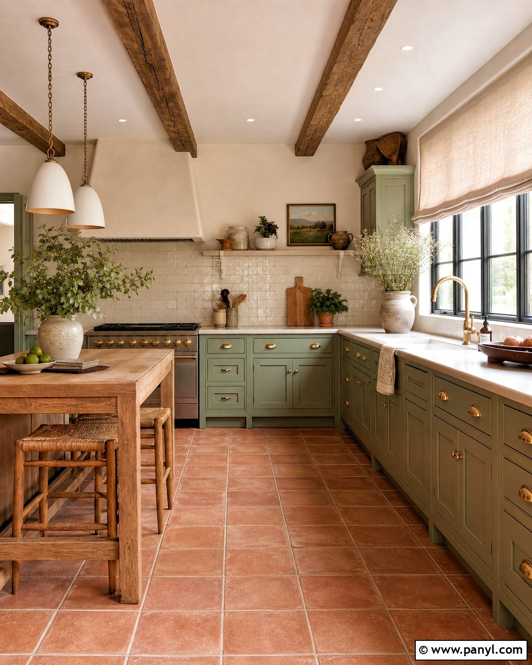 Sage Green Kitchen With Terracotta Floors - 20 sage green kitchen ideas