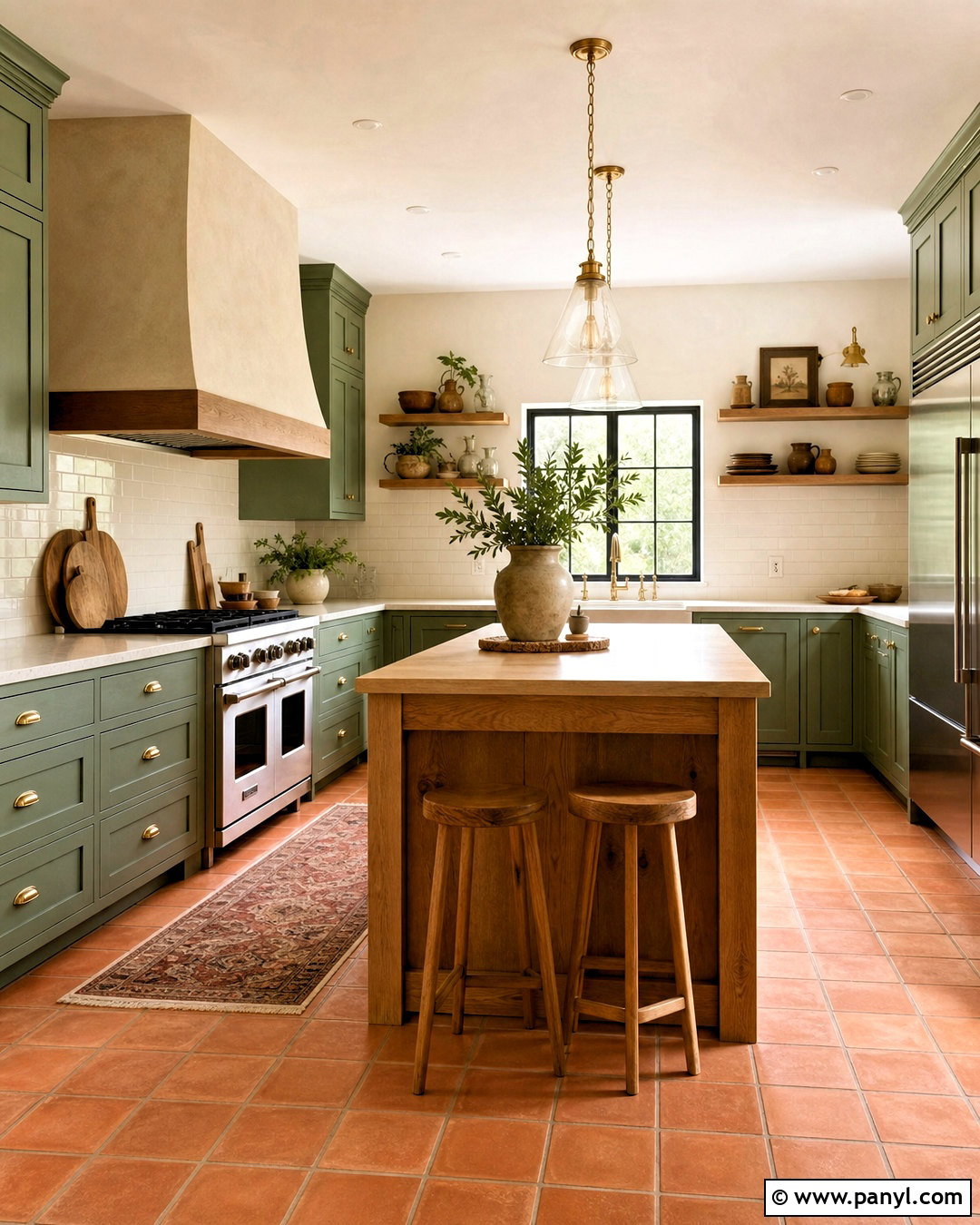 Sage Green Kitchen With Terracotta Floors - 20 green and terracotta kitchen ideas