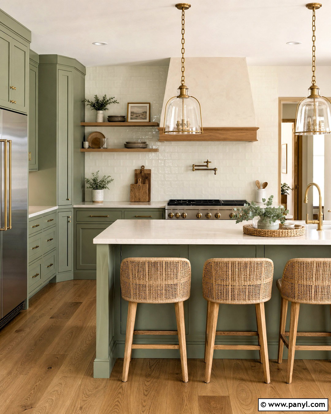 Sage Green Kitchen With White Countertops - 20 sage green room ideas