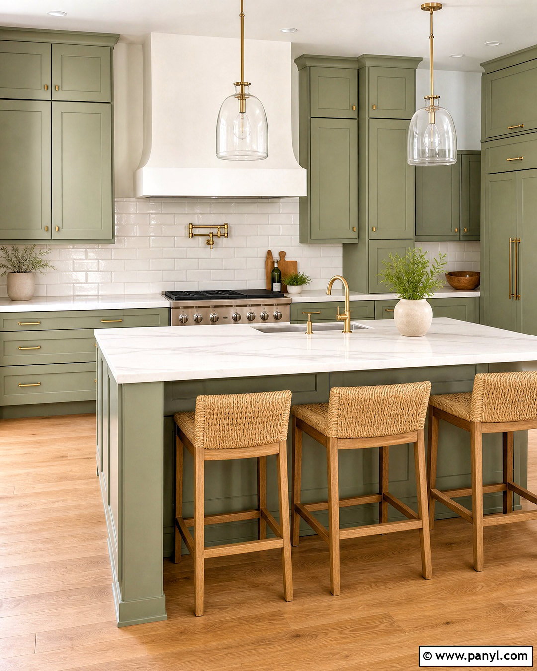Sage Green Kitchen With White Countertops - 20 sage green interior ideas