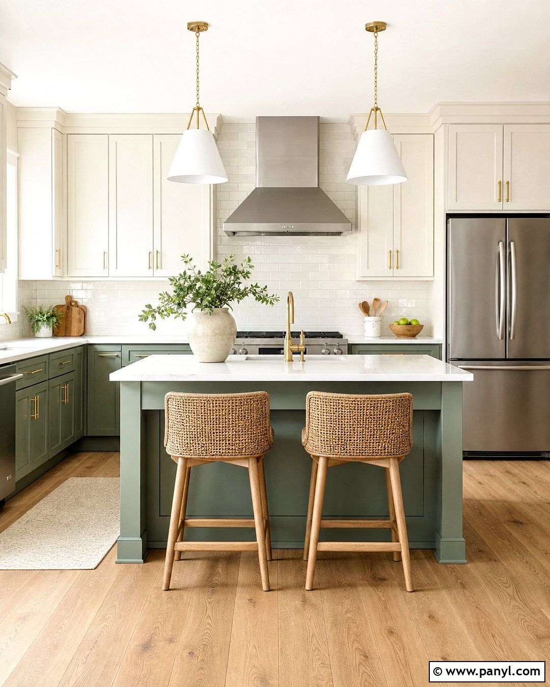 Sage Green Kitchen With White Upper Cabinets - 20 sage green kitchen colour scheme ideas
