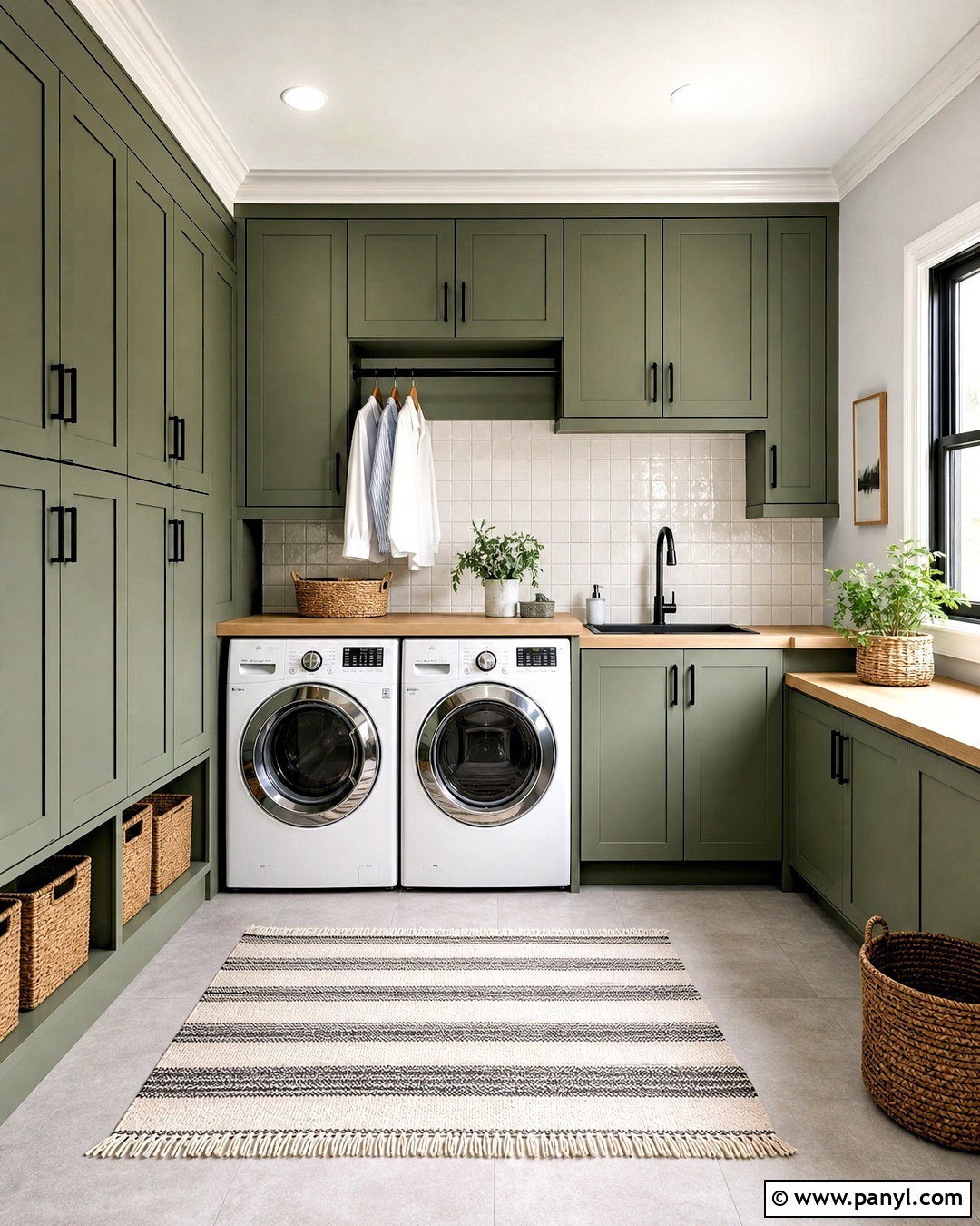Sage Green Laundry Room - 20 green color room ideas
