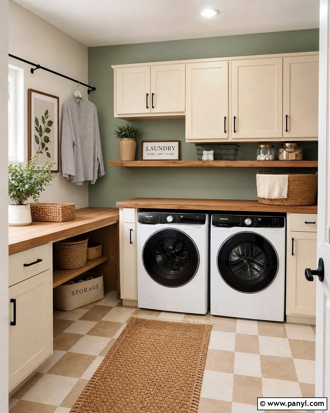 Sage Green Laundry Room Accent Wall - 20 Cream Walls With Sage Green Accent Wall Ideas