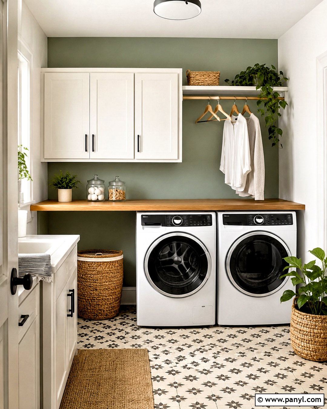Sage Green Laundry Room Wall - 40 Sage Green Accent Wall Ideas