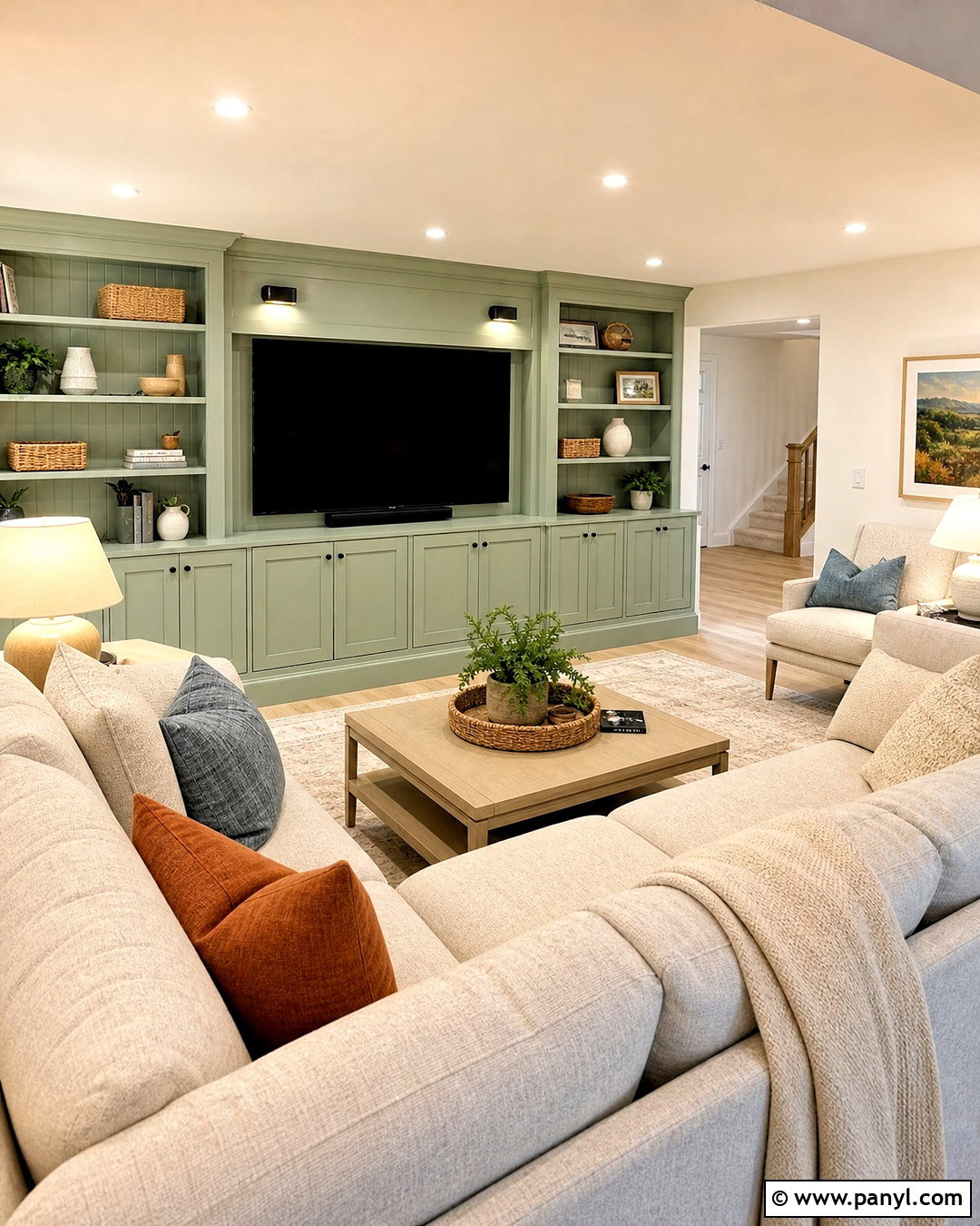 Sage Green Light Basement Family Room - 20 sage green light sherwin williams ideas