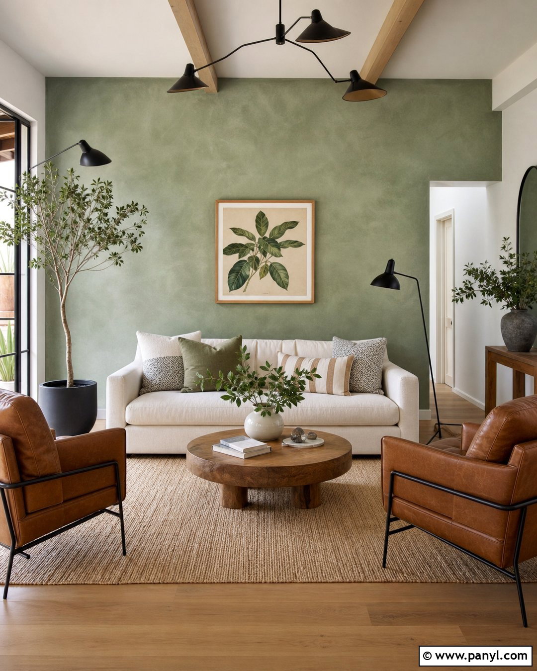 Sage Green Limewash Accent Wall - 35 limewash accent wall ideas
