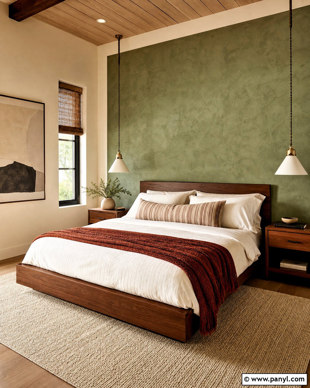 Sage Green Limewash Accent Wall - 20 sage green lime wash wall ideas