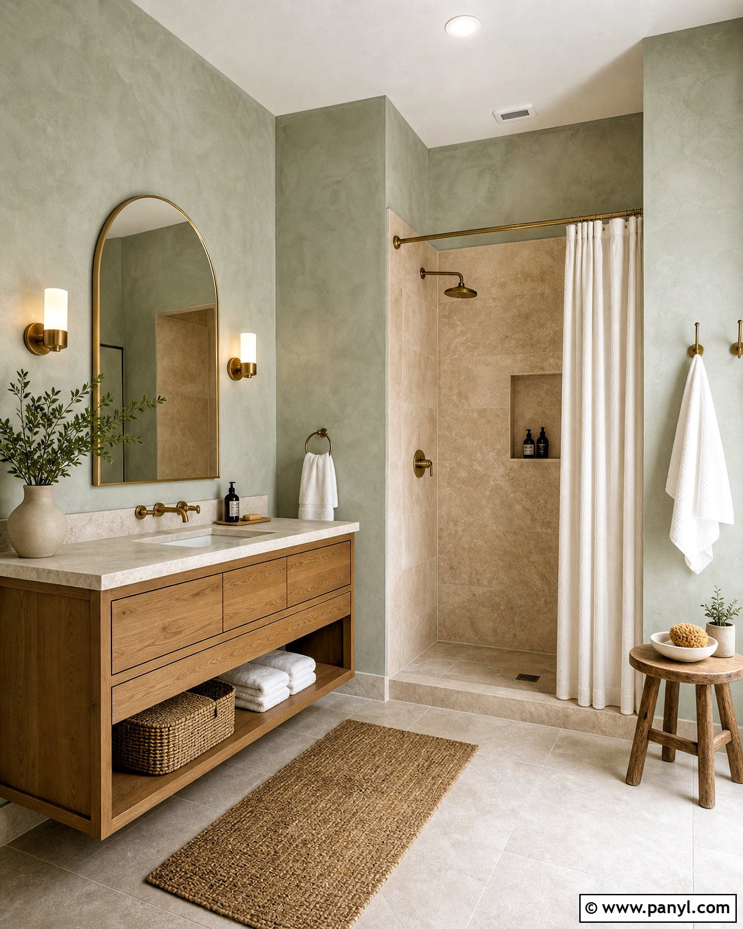Sage Green Limewash Bathroom - 20 sage green lime wash wall ideas