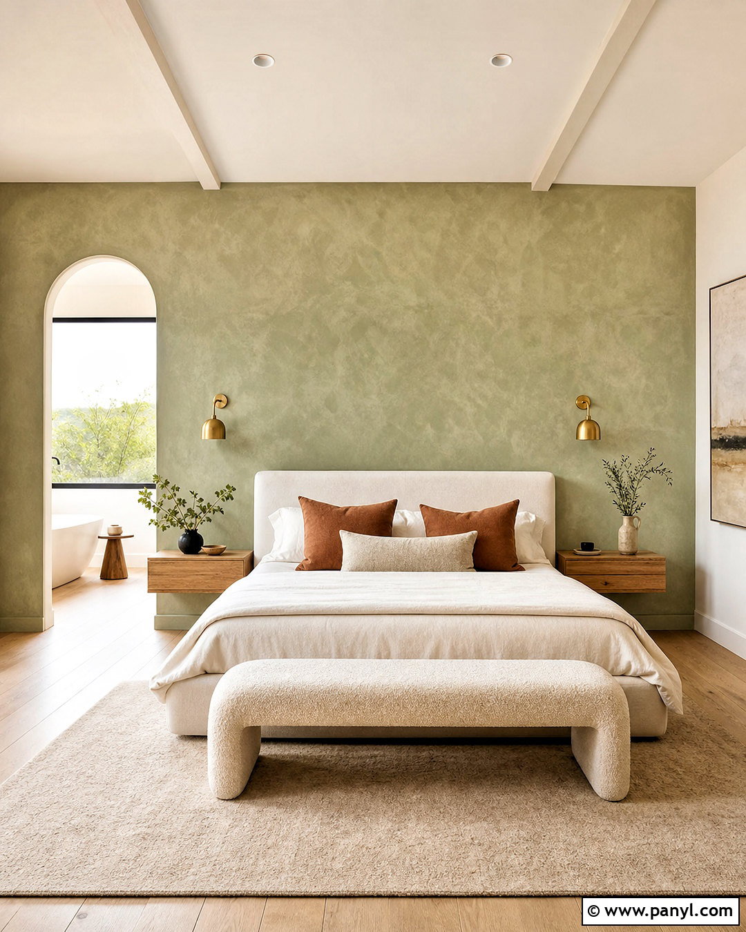 Sage Green Limewash Bedroom - 20 sage accent wall bedroom ideas