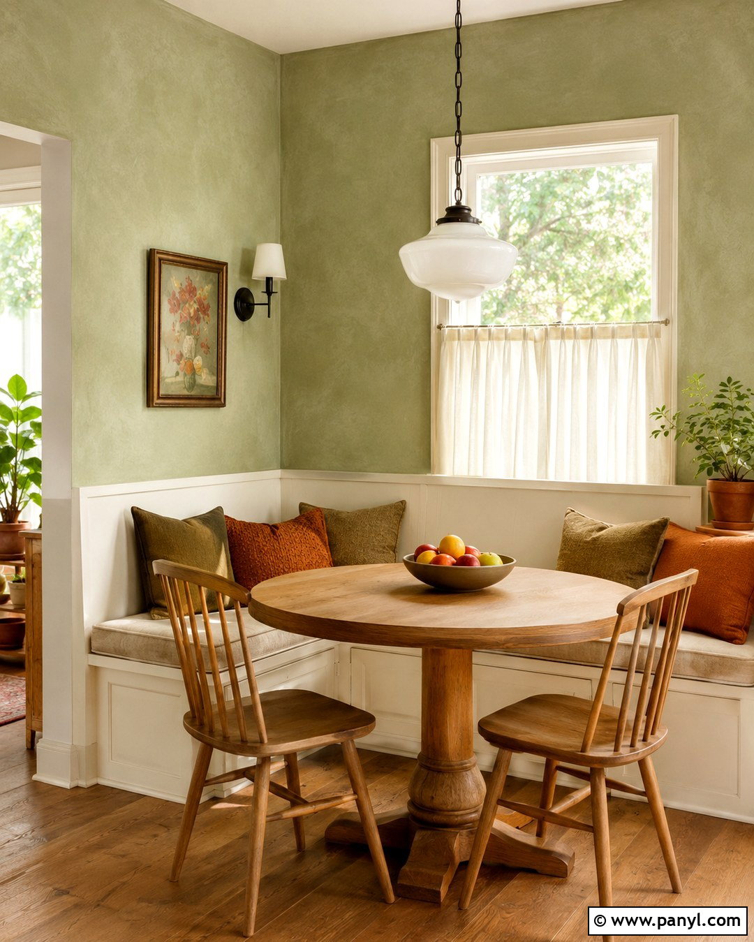 Sage Green Limewash Breakfast Nook - 20 Limewash Walls Sage Green Ideas