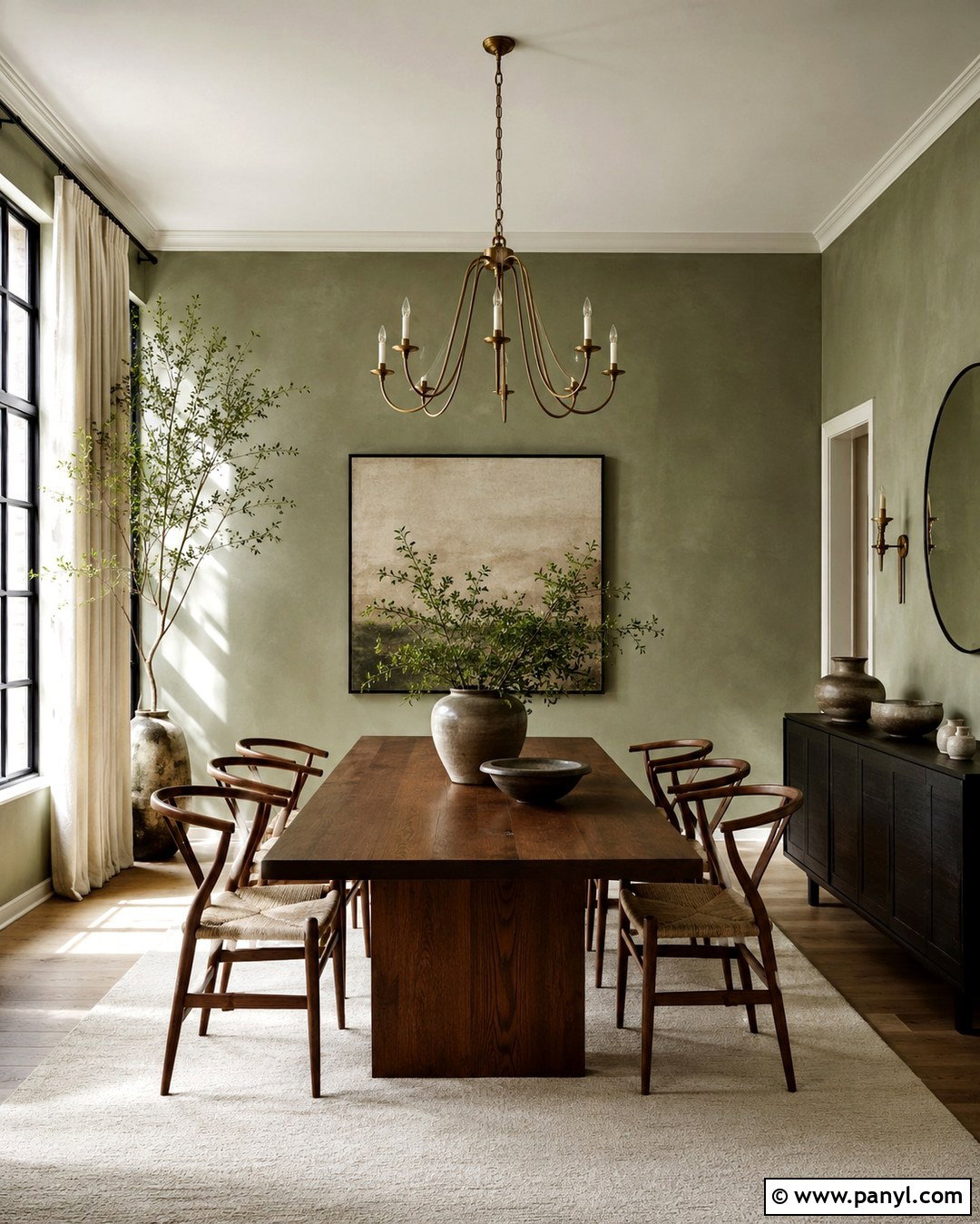 Sage Green Limewash Dining Room - 20 Limewash Painted Walls