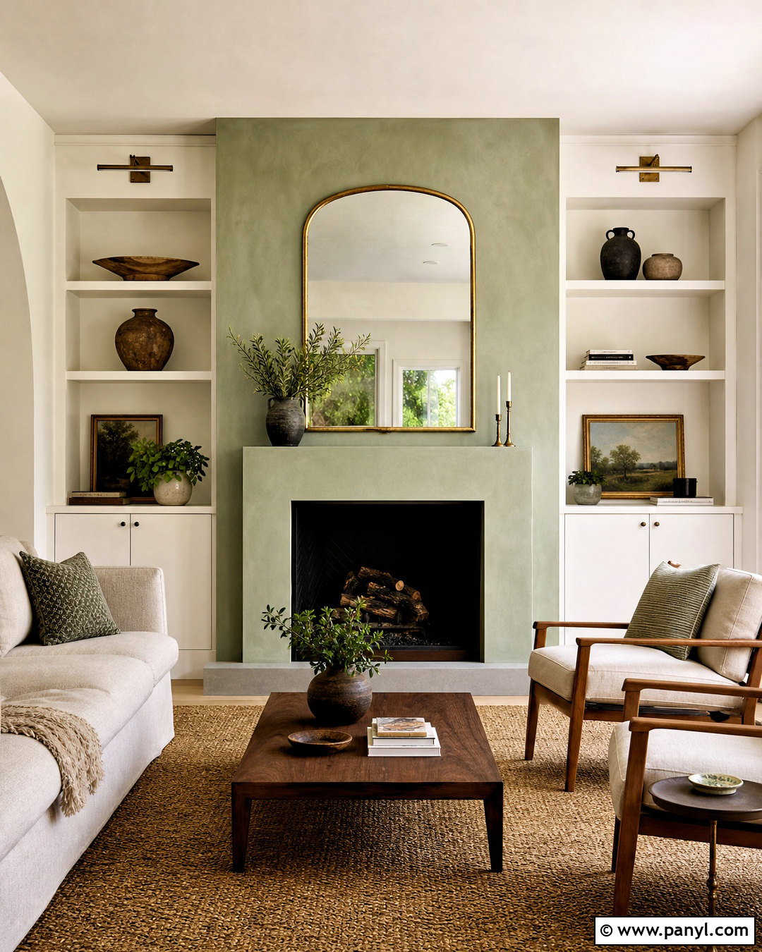 Sage Green Limewash Fireplace Wall - 20 sage green lime wash wall ideas