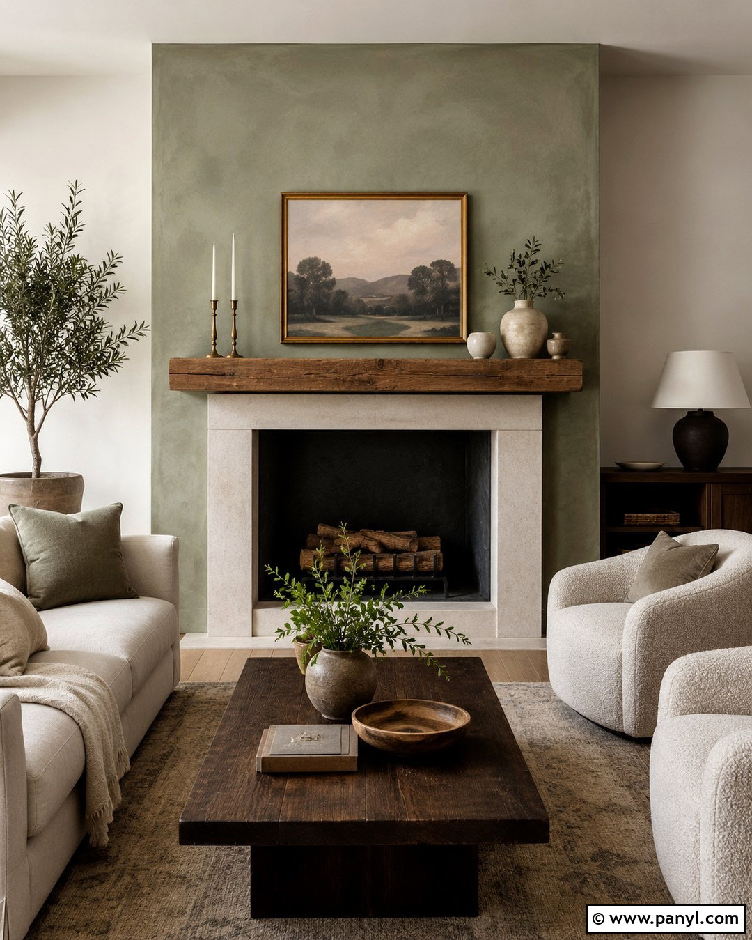Sage Green Limewash Fireplace Wall - 20 Limewash Walls Sage Green Ideas