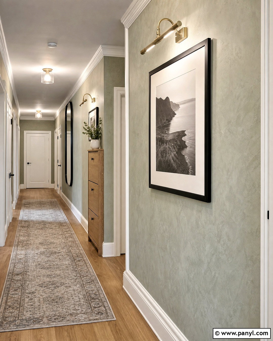 Sage Green Limewash Hallway - 20 sage green lime wash wall ideas