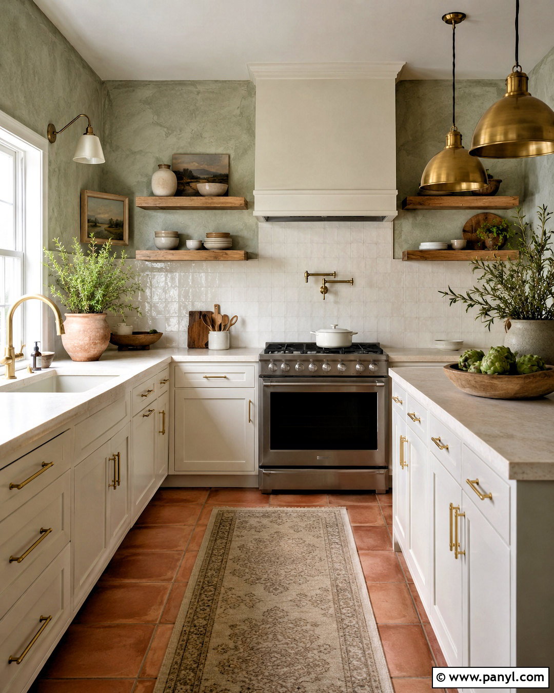 Sage Green Limewash Kitchen - 20 limewash paint texture ideas