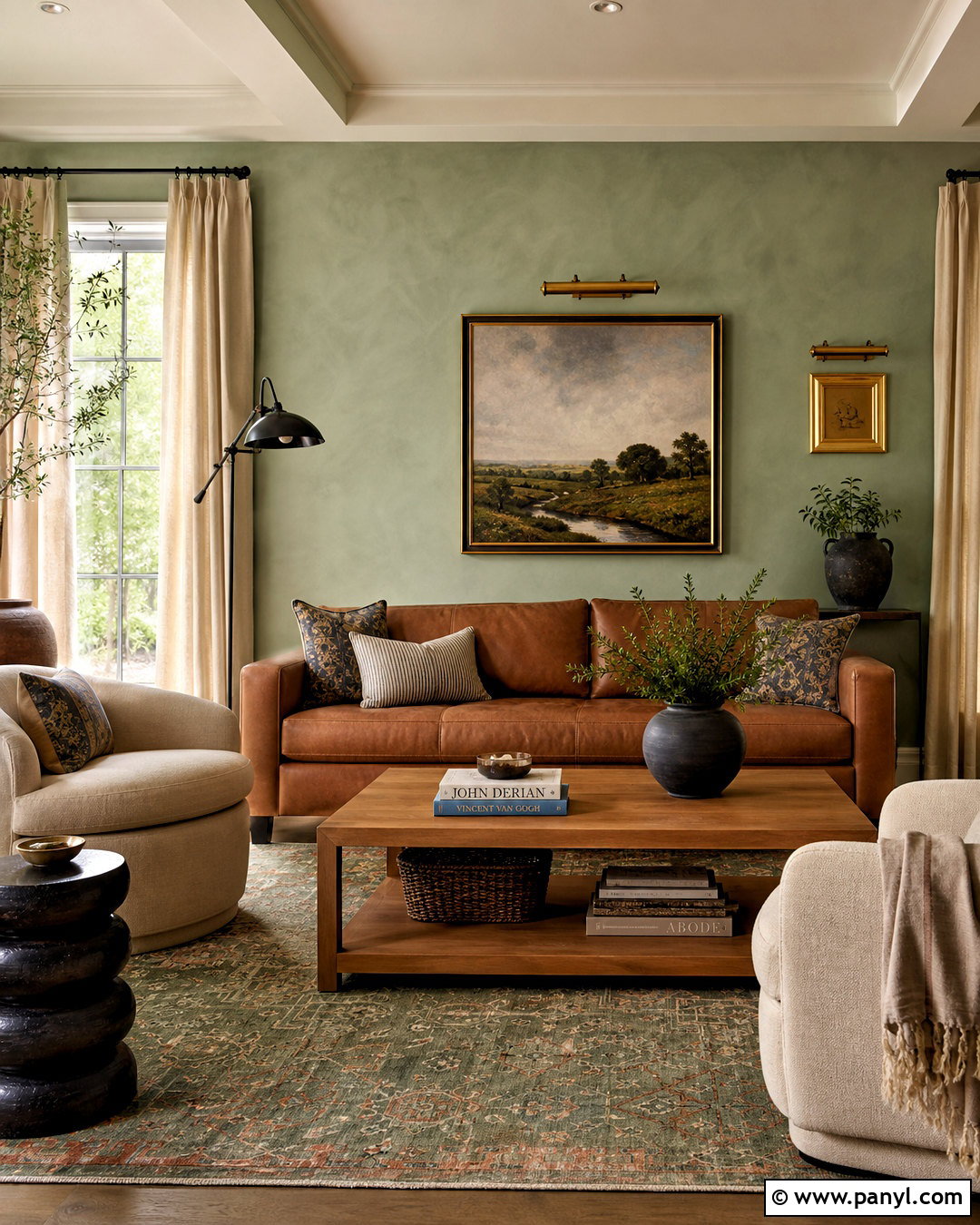 Sage Green Limewash Living Room - 20 limewash colors