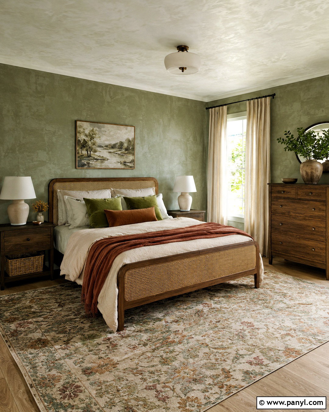 Sage Green Limewash Texture Bedroom - 20 limewash texture ideas