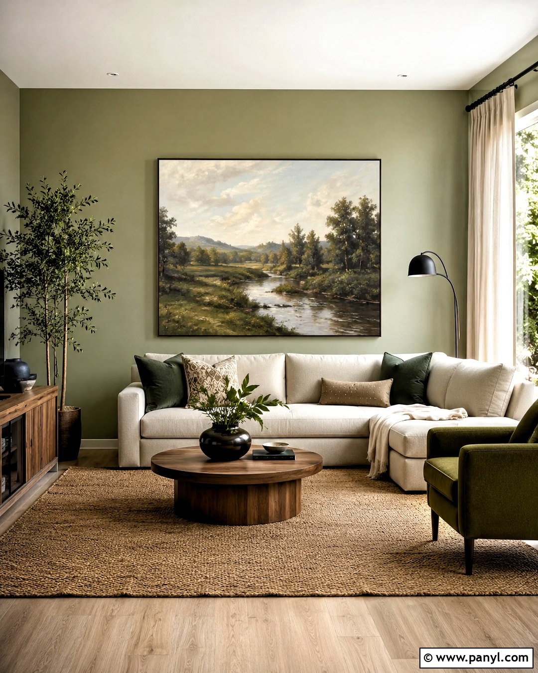 Sage Green Living Hall Walls - 20 living hall wall painting ideas