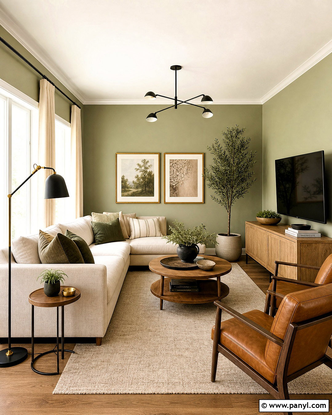 Sage Green Living Room - 20 green room design ideas