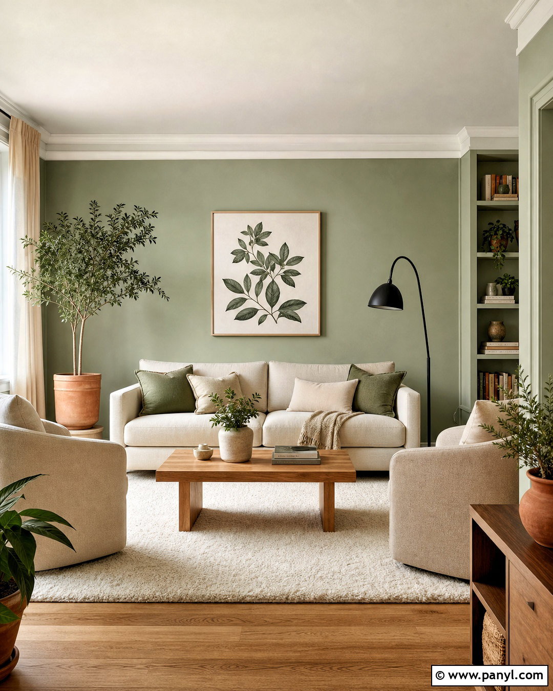 Sage Green Living Room - 20 green color room ideas
