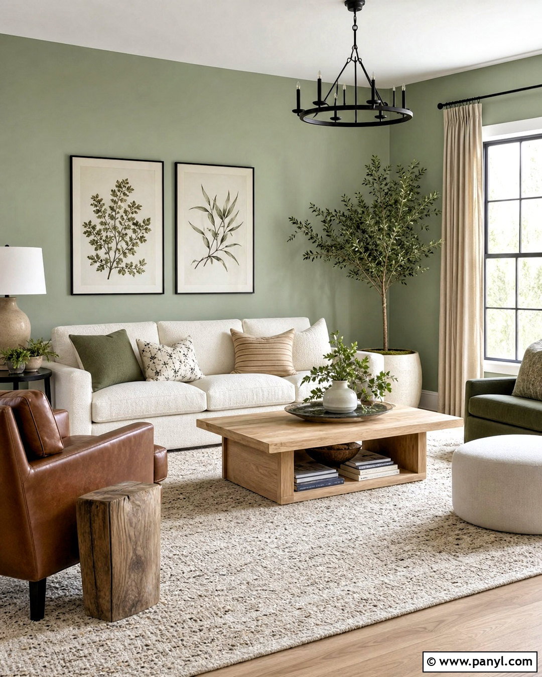 Sage Green Living Room - 20 green room colors