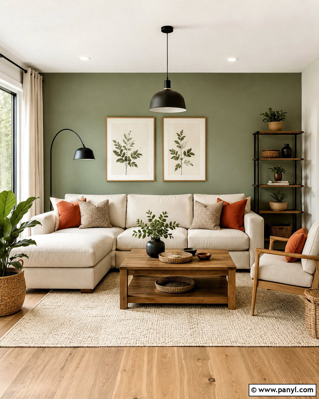 Sage Green Living Room Accent Wall - 40 Sage Green Accent Wall Ideas