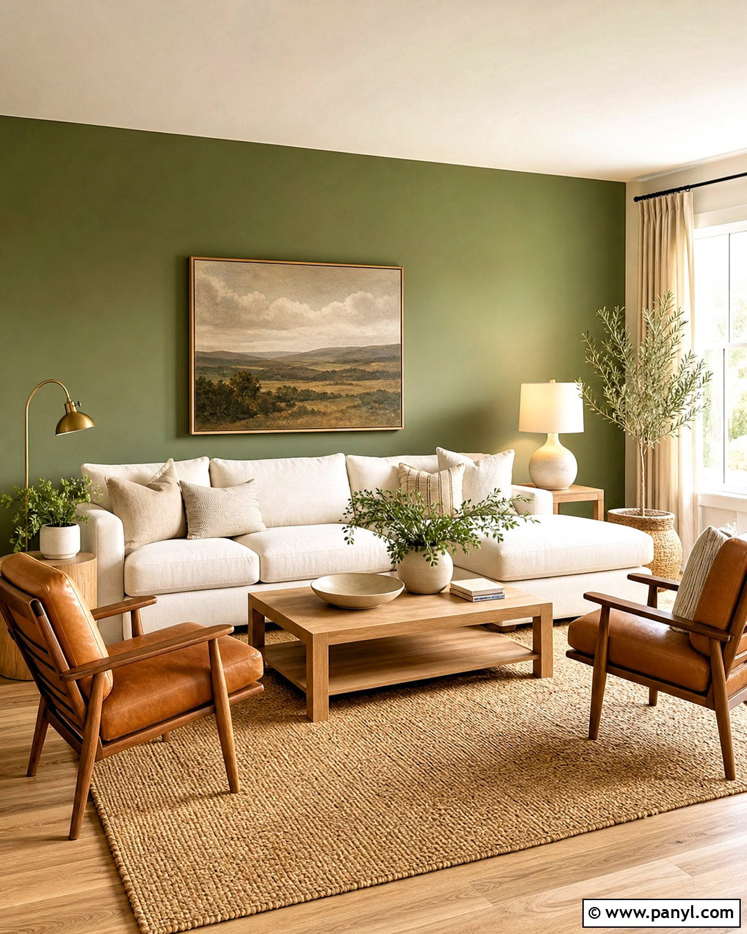 Sage Green Living Room Accent Wall - 20 accent color walls in living room ideas