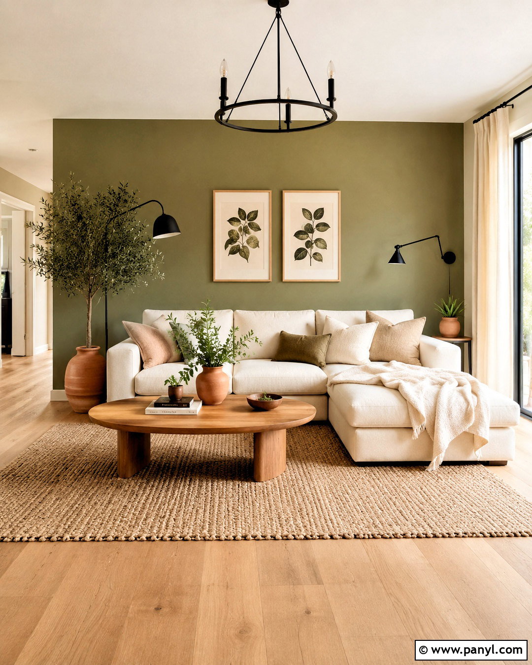 Sage Green Living Room Accent Wall - 20 paint living room ideas accent walls