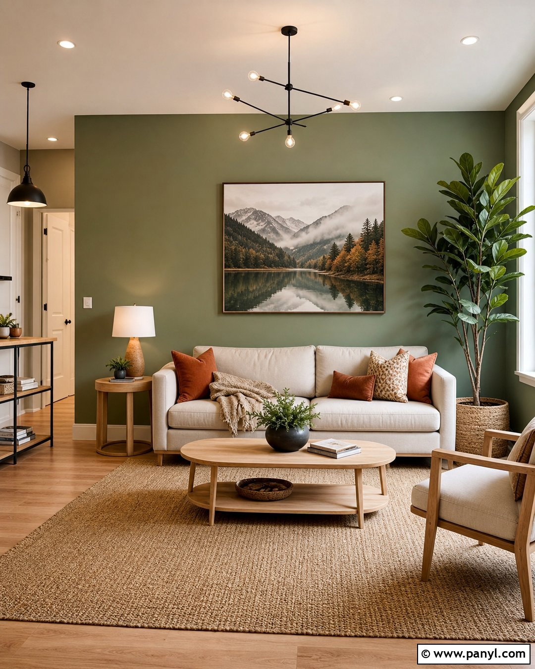 Sage Green Living Room Accent Wall - 20 Accent Wall Small Apartment Ideas