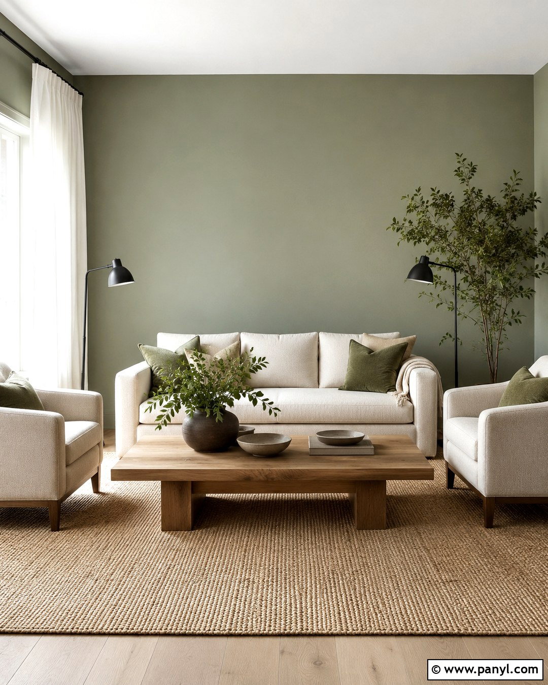 Sage Green Living Room Wall - 20 Plain Green Wall Ideas